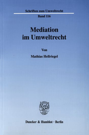 Cover: Mediation im Umweltrecht