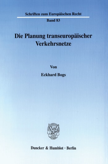 Cover: Die Planung transeuropäischer Verkehrsnetze