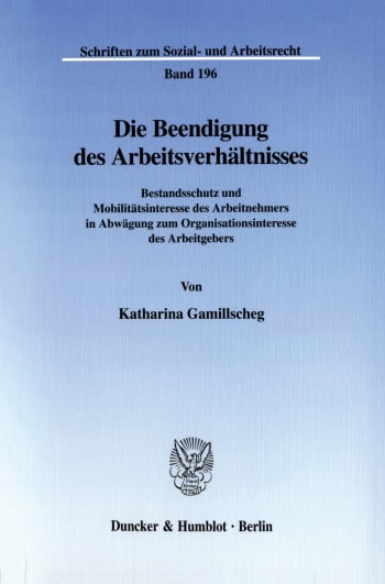 Cover: Die Beendigung des Arbeitsverhältnisses