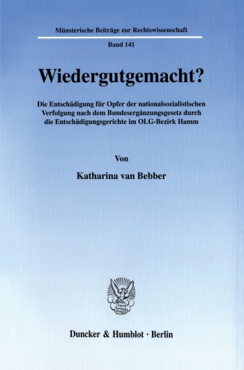 Cover: Wiedergutgemacht?