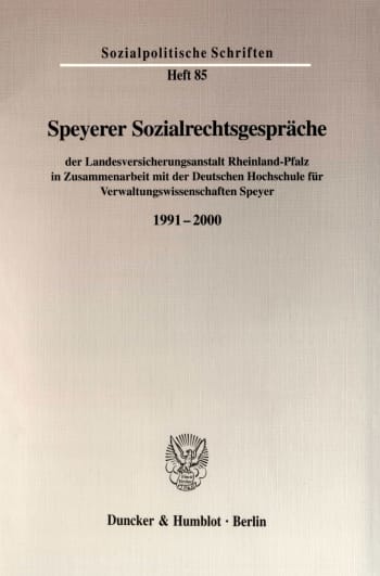 Cover: Speyerer Sozialrechtsgespräche