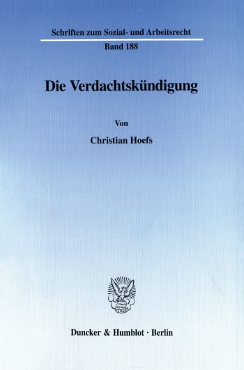 Cover: Die Verdachtskündigung