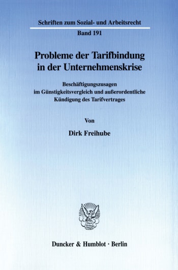 Cover: Probleme der Tarifbindung in der Unternehmenskrise