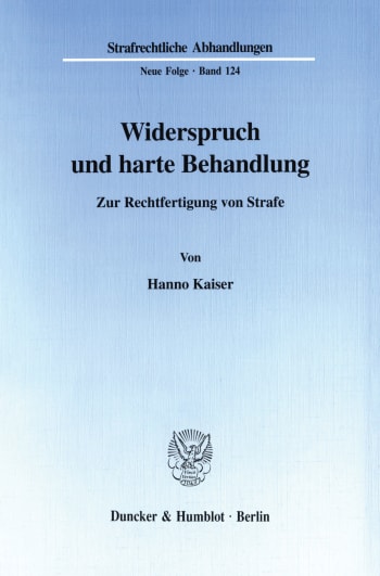 Cover: Widerspruch und harte Behandlung