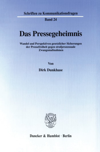 Cover: Das Pressegeheimnis