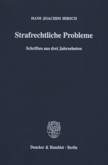 Cover: Strafrechtliche Probleme