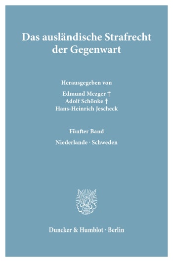 Cover: Das ausländische Strafrecht der Gegenwart