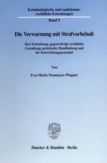 Cover: Die Verwarnung mit Strafvorbehalt