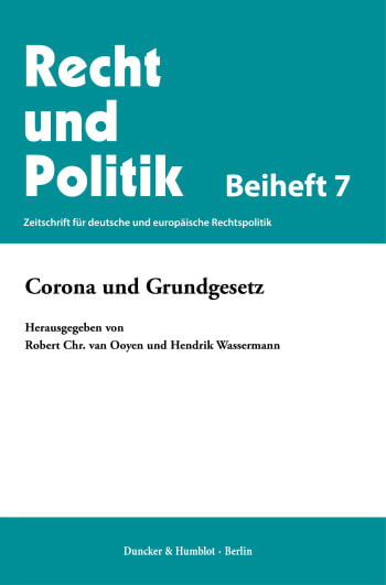 Cover: Corona und Grundgesetz