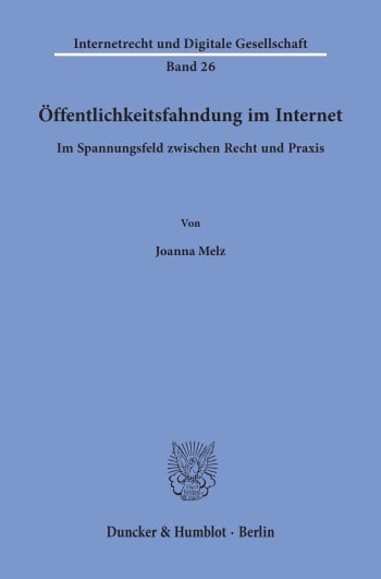 Cover: Öffentlichkeitsfahndung im Internet