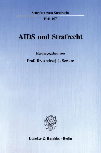 Cover: AIDS und Strafrecht