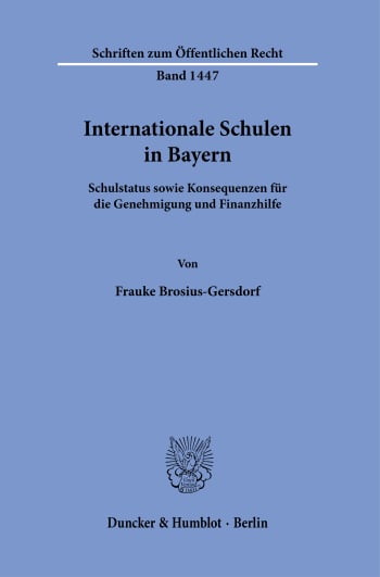 Cover: Internationale Schulen in Bayern