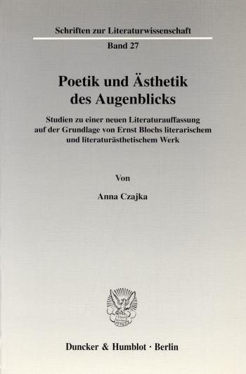 Cover: Poetik und Ästhetik des Augenblicks