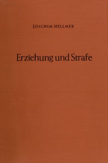 Cover: Erziehung und Strafe