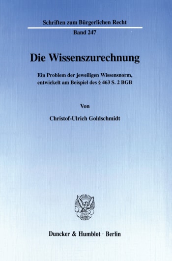 Cover: Die Wissenszurechnung