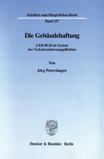 Cover: Die Gebäudehaftung