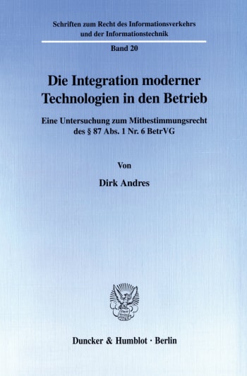 Cover: Die Integration moderner Technologien in den Betrieb