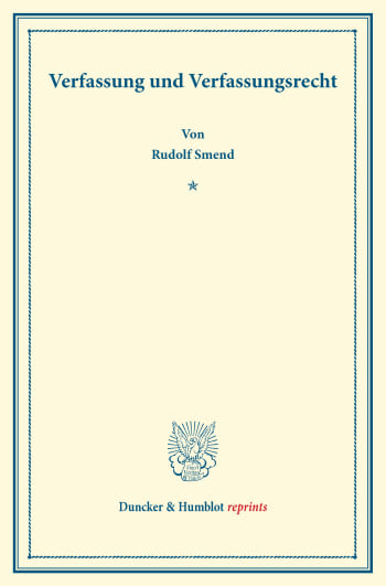 Cover: Verfassung und Verfassungsrecht