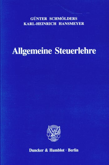 Cover: Allgemeine Steuerlehre