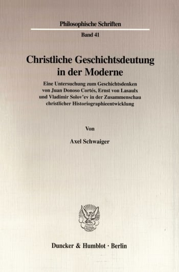 Cover: Christliche Geschichtsdeutung in der Moderne