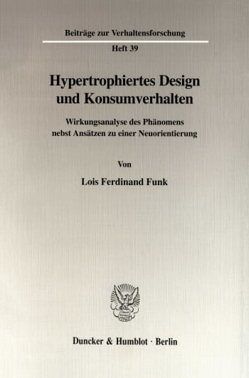 Cover: Hypertrophiertes Design und Konsumverhalten