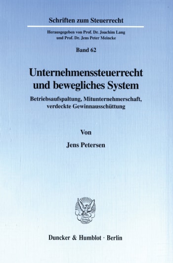 Cover: Unternehmenssteuerrecht und bewegliches System