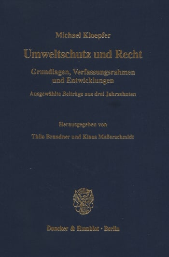 Cover: Umweltschutz und Recht