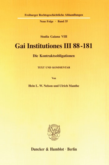 Cover: Gai Institutiones III 88 - 181