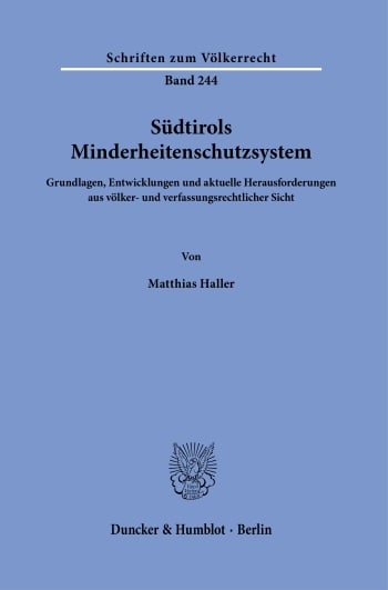 Cover: Südtirols Minderheitenschutzsystem