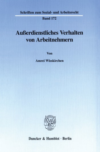 Cover: Außerdienstliches Verhalten von Arbeitnehmern