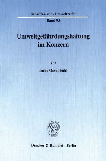 Cover: Umweltgefährdungshaftung im Konzern