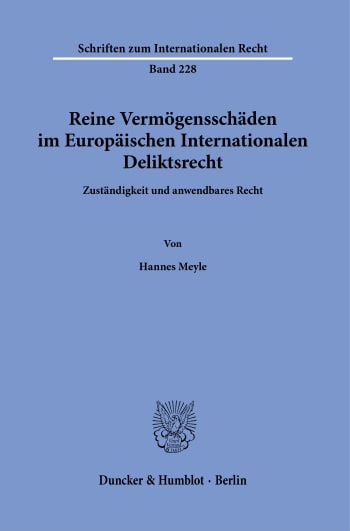 Cover: Reine Vermögensschäden im Europäischen Internationalen Deliktsrecht