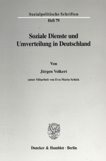 Cover: Soziale Dienste und Umverteilung in Deutschland