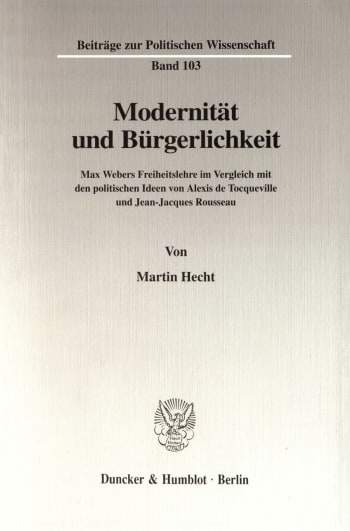 Cover: Modernität und Bürgerlichkeit