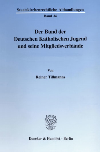 Cover: Der Bund der Deutschen Katholischen Jugend und seine Mitgliedsverbände