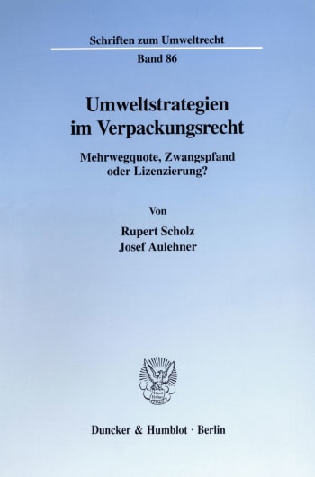 Cover: Umweltstrategien im Verpackungsrecht