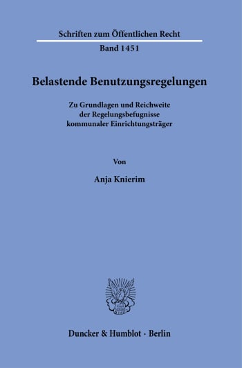 Cover: Belastende Benutzungsregelungen