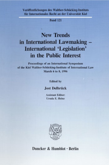 Cover: New Trends in International Lawmaking - International 'Legislation' in the Public Interest