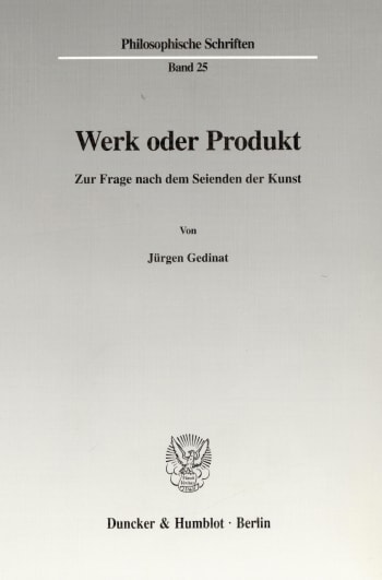 Cover: Werk oder Produkt