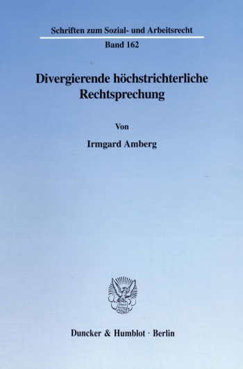 Cover: Divergierende höchstrichterliche Rechtsprechung