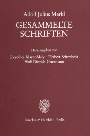 Cover: Gesammelte Schriften