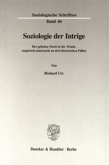 Cover: Soziologie der Intrige