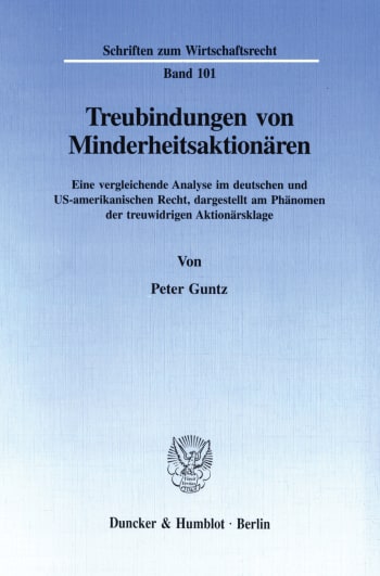 Cover: Treubindungen von Minderheitsaktionären