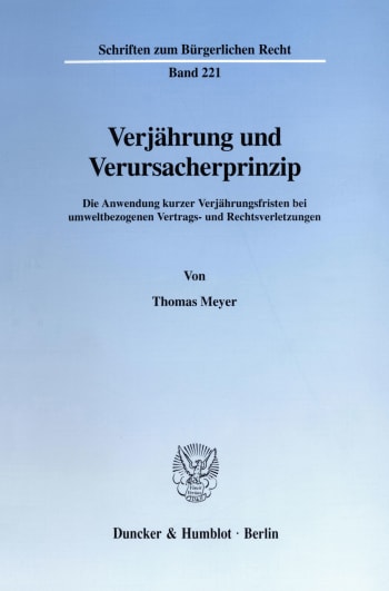 Cover: Verjährung und Verursacherprinzip