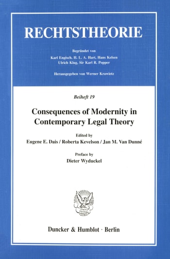 Cover: Consequences of Modernity in Contemporary Legal Theory