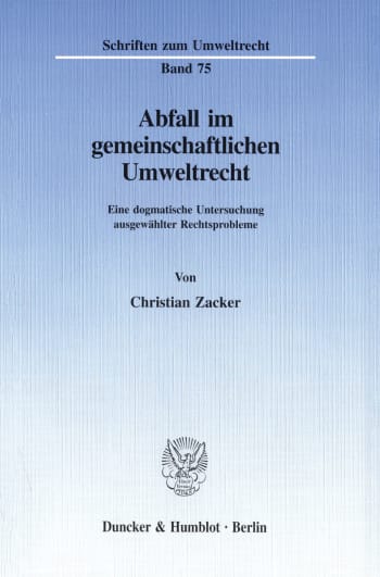 Cover: Abfall im gemeinschaftlichen Umweltrecht