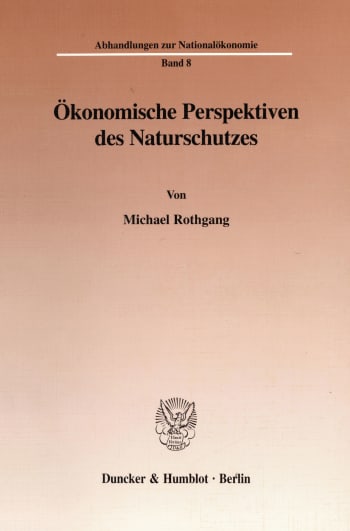 Cover: Ökonomische Perspektiven des Naturschutzes