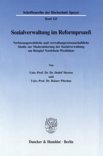 Cover: Sozialverwaltung im Reformprozeß