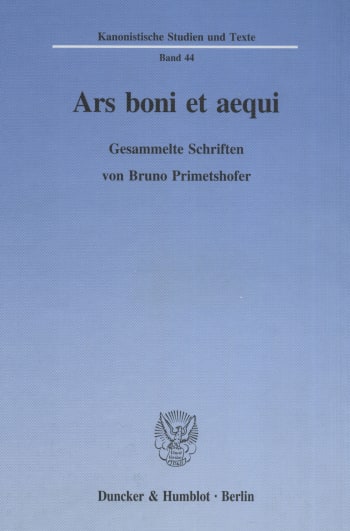 Cover: Ars boni et aequi