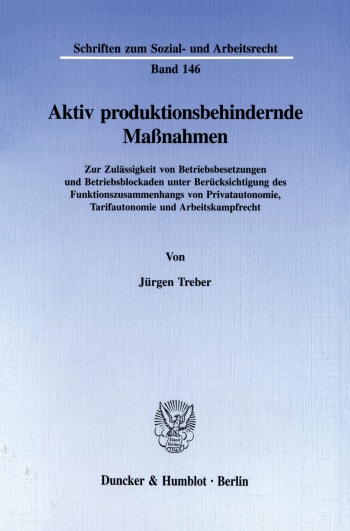 Cover: Aktiv produktionsbehindernde Maßnahmen